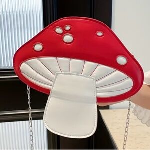 Red and White Mushroom Shoulder Bag ~NWT